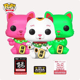 Funko POP Asia 招財貓系列 白色 梅紅色 翡翠綠 一套3件 限量版 #190